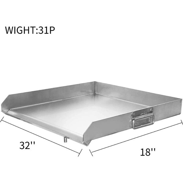 Anman 3218inch Stainless Steel Grill Pan Suitable for BBQ Kitchen
